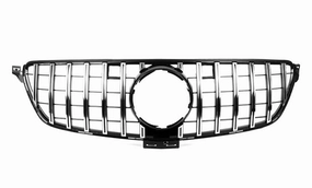 AMG Panamericana Style Grille for Mercedes-Benz GLE Class W292 Wagon C292 Coupe - Silver 2015-2019