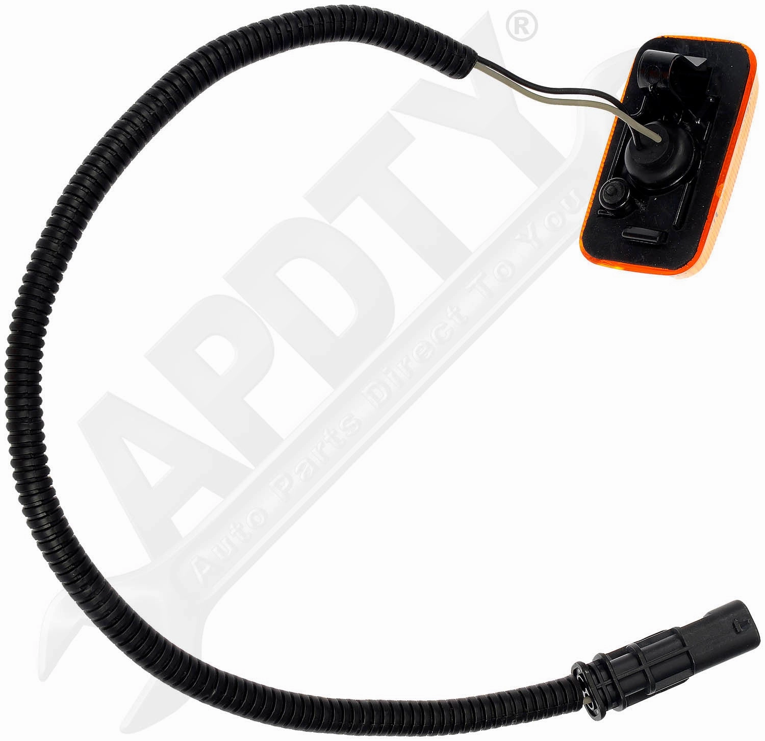 APDTY 159847 Rear Fender Side Marker Light Lamp Assembly, Amber