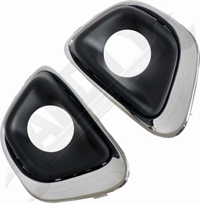 APDTY 173362 Fog Light Bezel Set; Front Left & Right; Chrome; Replaces 68213204K