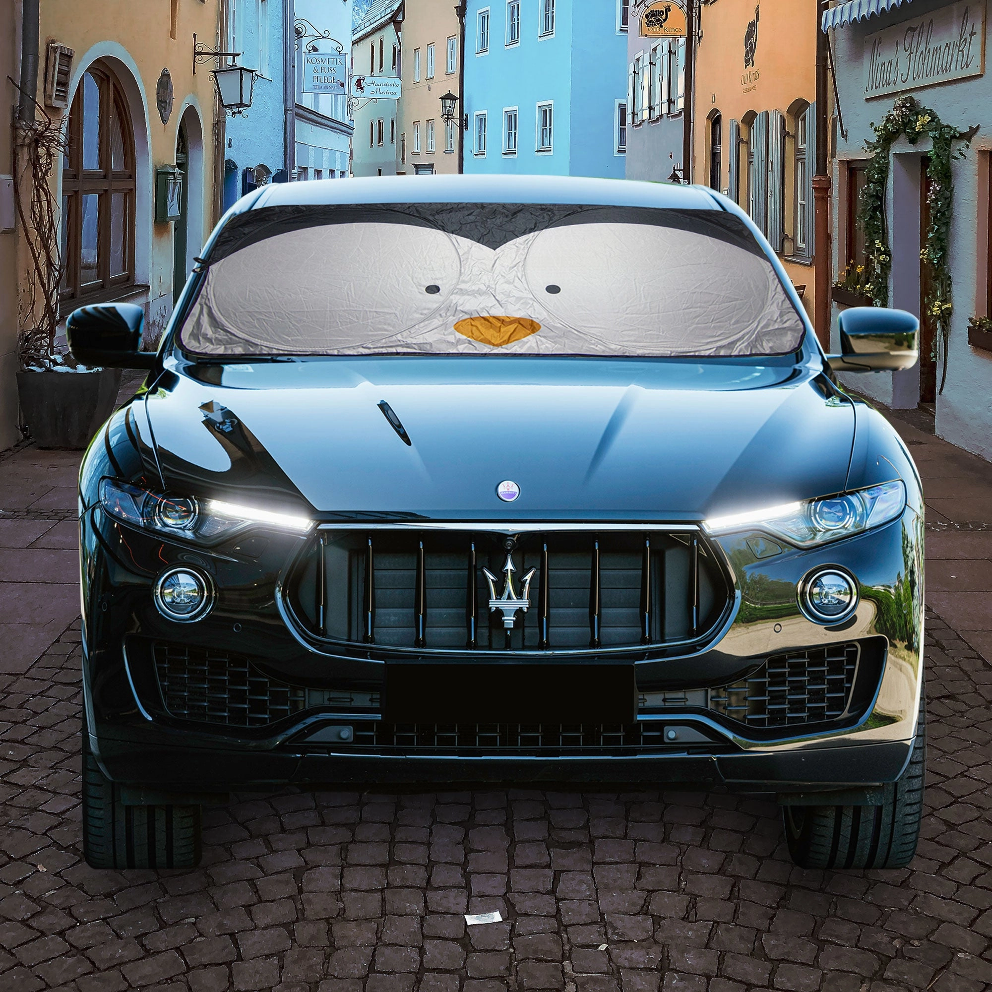 Arctic Penguin Car Windshield Sunshade Large