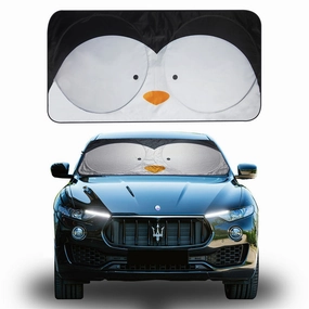 Arctic Penguin Car Windshield Sunshade Large