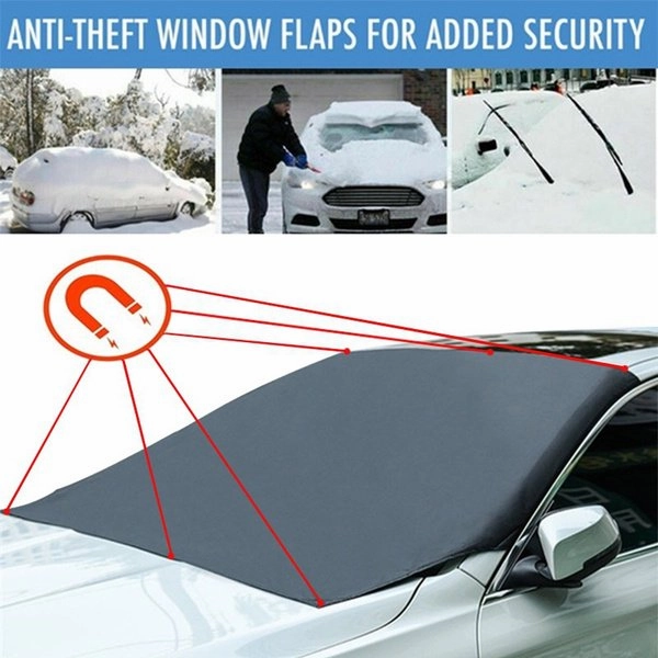 Automobile Magnetic Sunshade Cover Car Windshield Snow Sun Shade Waterproof Protector Cover Car Front Windscreen Cover