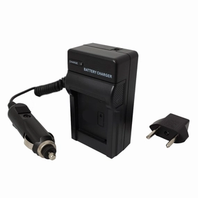 Batteries N Accessories BNA-WB-199 Digital Camera Battery Charger - Replacement for Casio BC-70L Charger, Compatible with Casio NP-70 Battery - 110/220V Fold-in Plug with Car & EU adapters