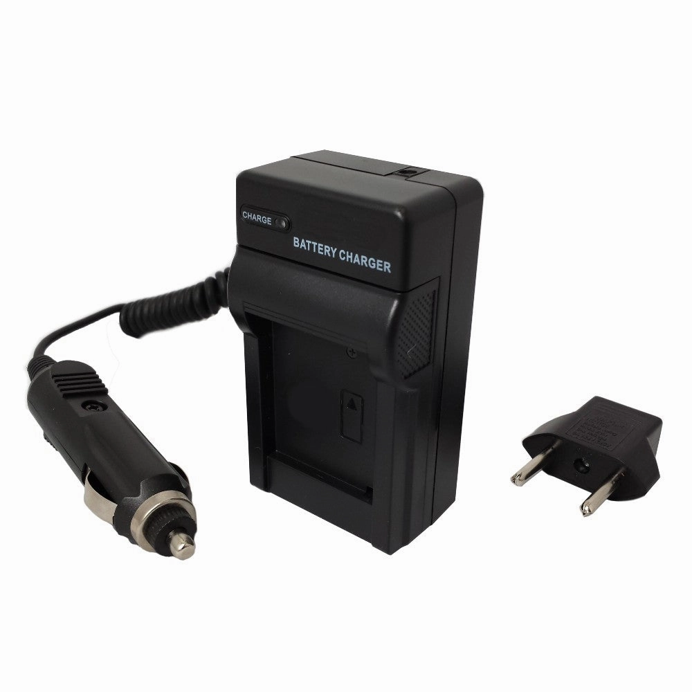 Batteries N Accessories BNA-WB-199 Digital Camera Battery Charger - Replacement for Casio BC-70L Charger, Compatible with Casio NP-70 Battery - 110/220V Fold-in Plug with Car & EU adapters