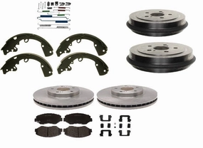 Ceramic Pad Rotor Drums Brake Shoe spring kit Fit Chrysler PT Cruiser 2006-2009
