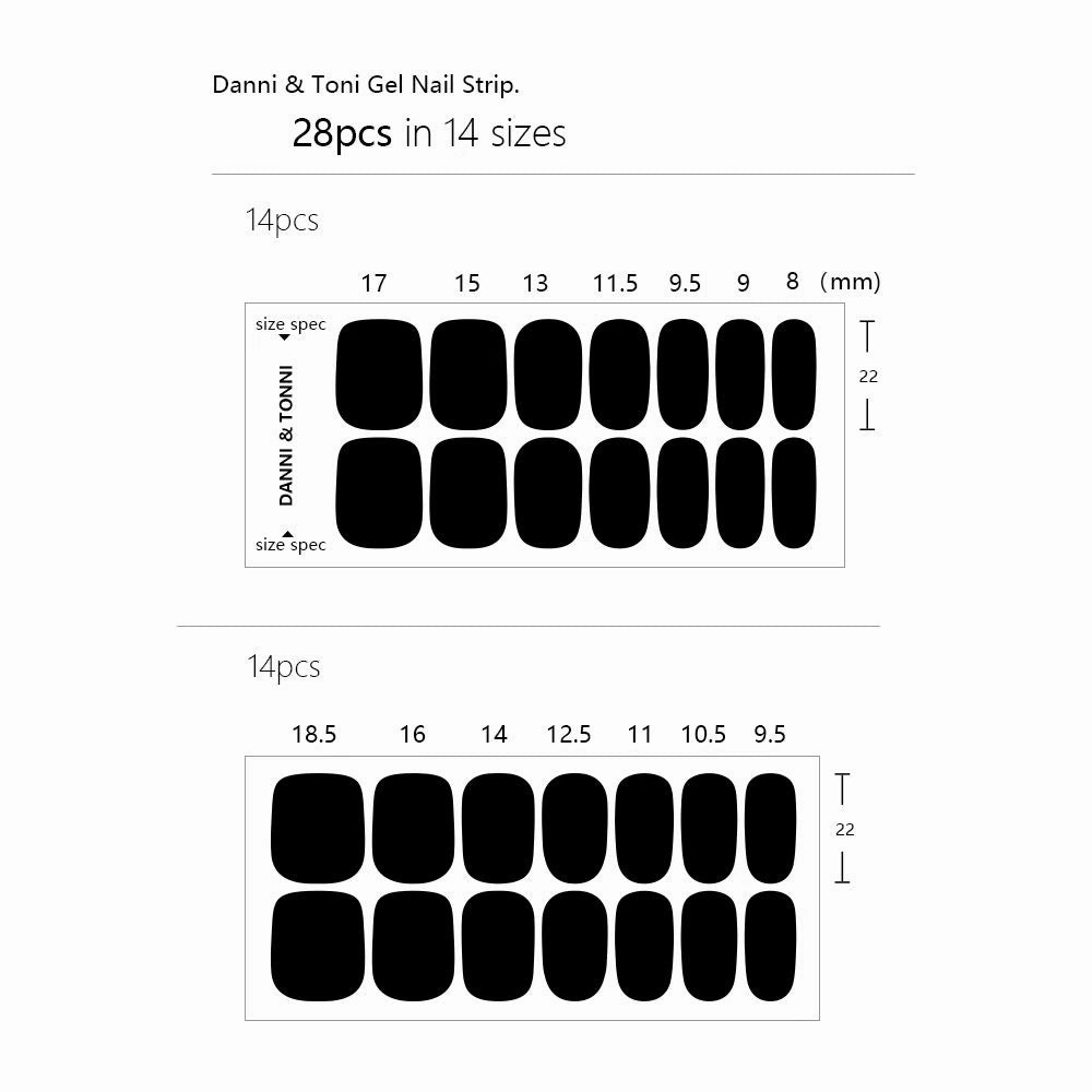 Danni & Toni Galactic Glow Magnetic Semi Cured Gel Nail Strips | Oceanic Panther - 3588