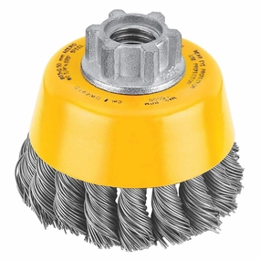 DEWALT DW4910-Wire Cup Brush, Knotted, 3-Inch