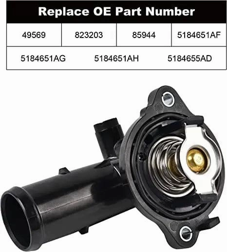 EVIL ENERGY Thermostat Housing Assembly 05184651AF 49569 Compatible with 2011-2015 Dodge Durango 2011-2020 Jeep Grand Cherokee 3.6L