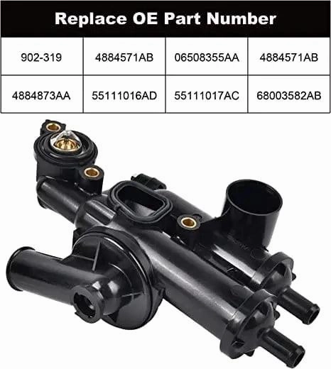 EVIL ENERGY Thermostat Housing assembly 68003582AB 902-319 Compatible with Chrysler Sebring Dodge Avenger Caliber Journey 2.4