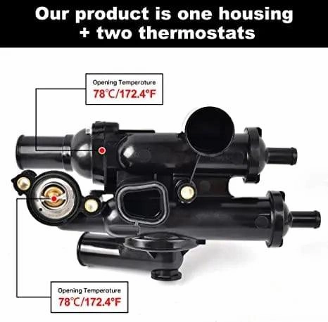 EVIL ENERGY Thermostat Housing assembly 68003582AB 902-319 Compatible with Chrysler Sebring Dodge Avenger Caliber Journey 2.4