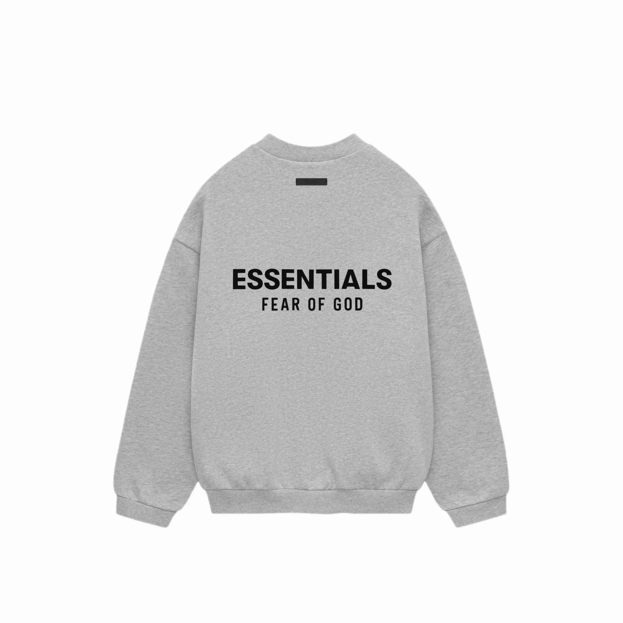 Fear of God Essentials Fleece Crewneck in Light Heather Grey