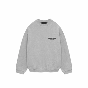 Fear of God Essentials Fleece Crewneck in Light Heather Grey