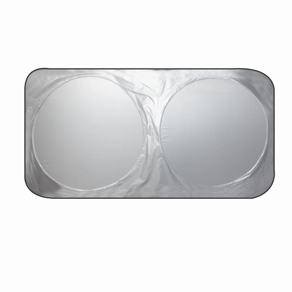 Foldable Car Windshield Sunshade in Reflective Silver Medium
