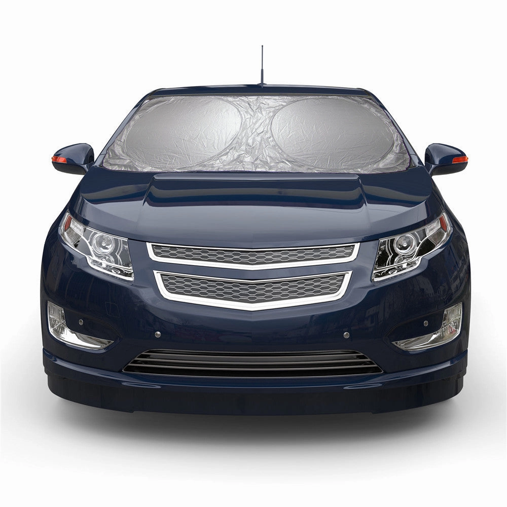 Foldable Car Windshield Sunshade in Reflective Silver Medium