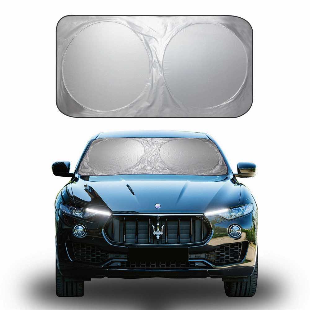 Free Foldable Car Windshield Sunshade in Reflective Silver