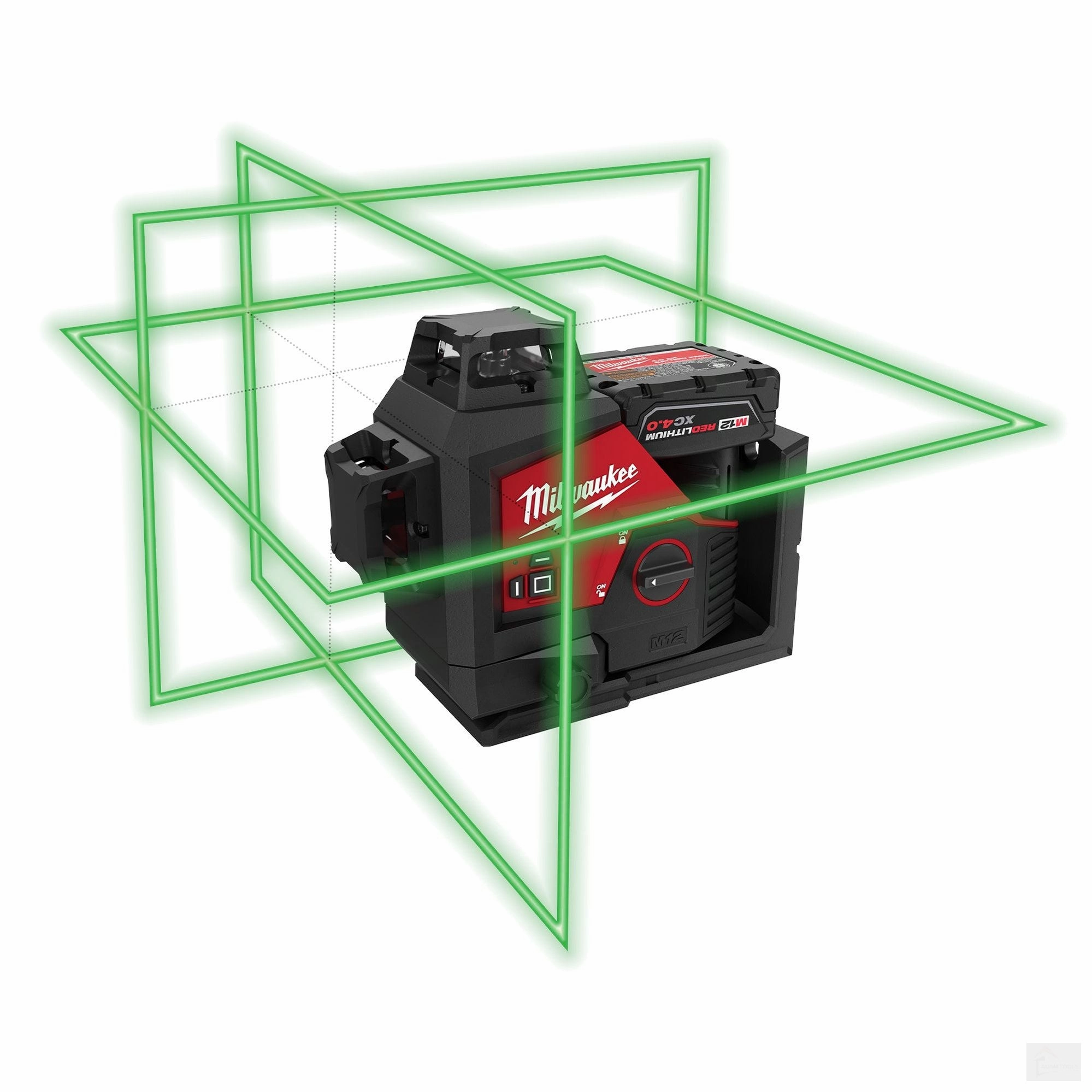 MILWAUKEE M12 Green 3 Plane Laser Kit (3632-21)