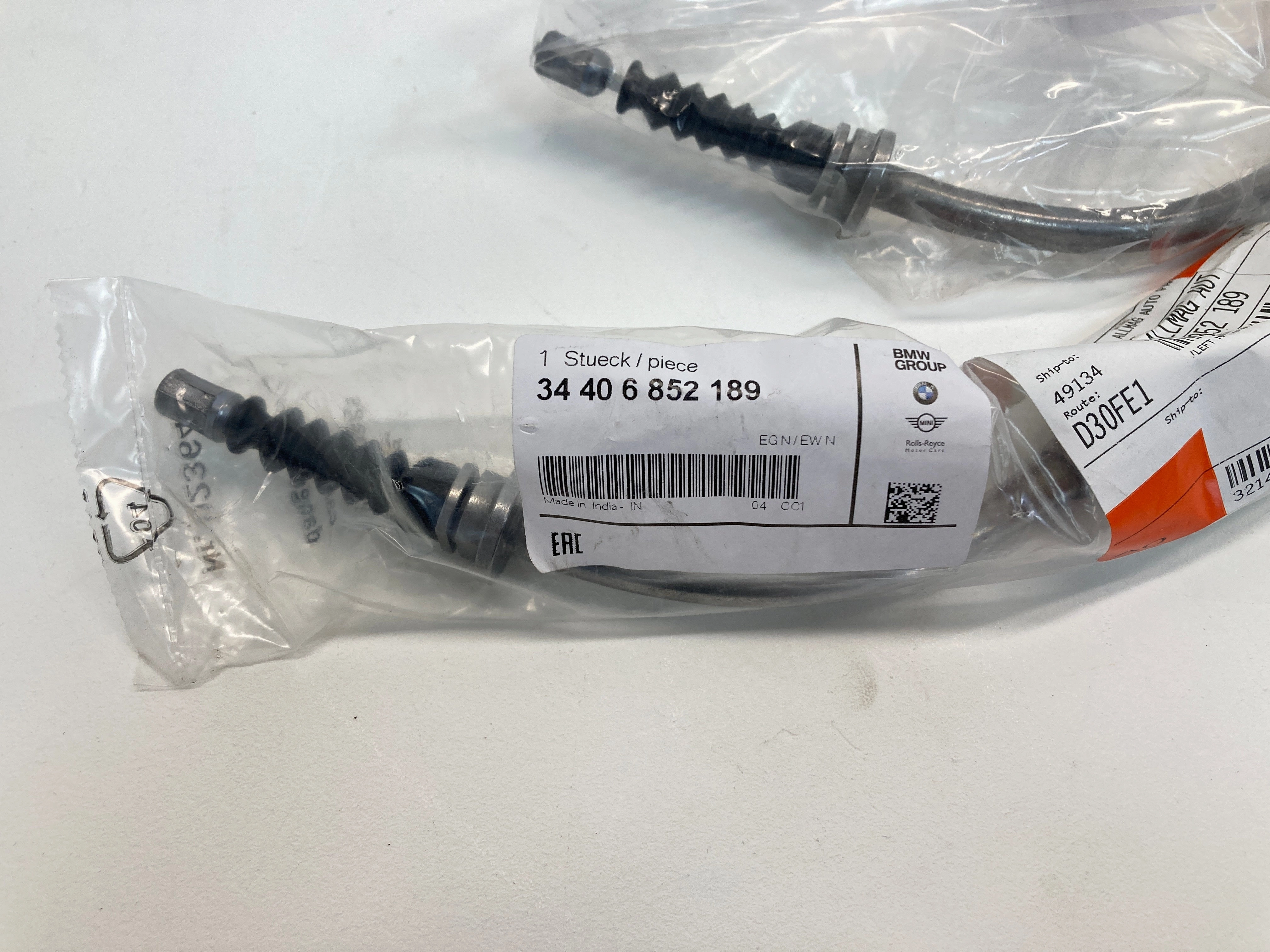 Mini Cooper Parking Brake Cables Set New OEM 34406852190 34406852189 F56 F55 F57