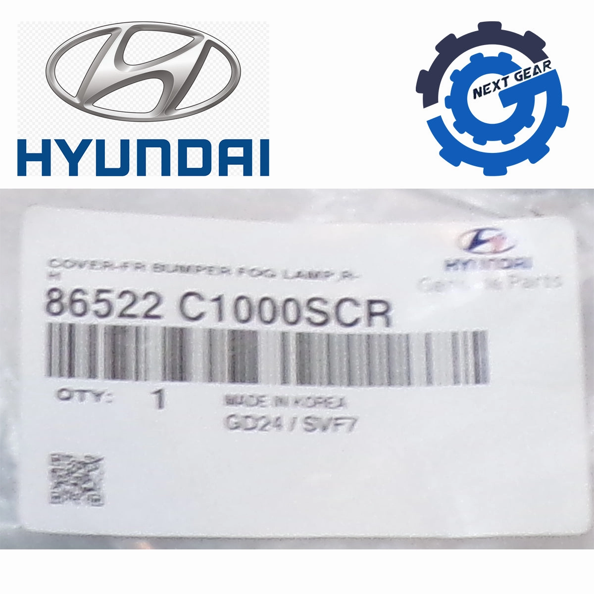 New OEM Hyundai Right Fog Light Lamp Cover 2015-2017 Sonata 86522C1000