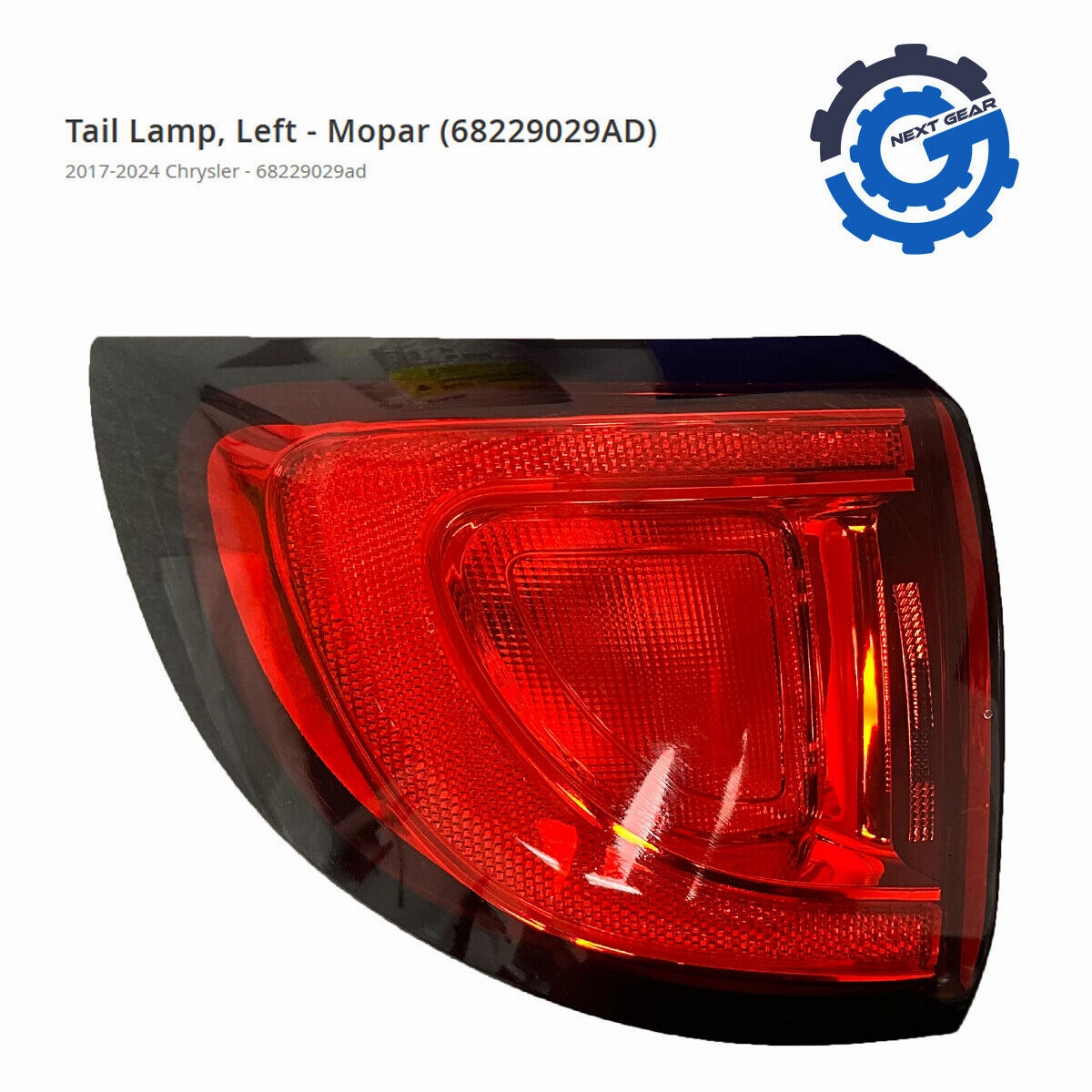 New OEM Mopar Tail Light Lamp Outer For 2017-2024 Chrysler Pacifica 68229029AD