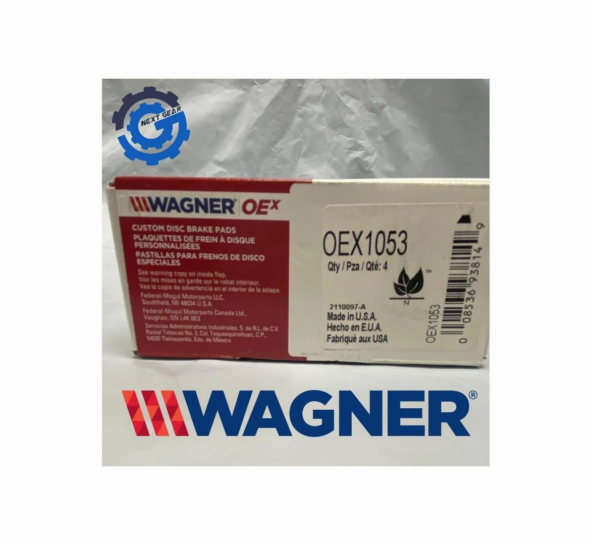 OEX1053 OEM Wagner Rear Brake Pad Cadillac 300 Dodge Ferrari Jeep Chevy 2004-22