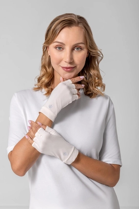 Ouray UV Fingerless Sun Gloves | Pearl