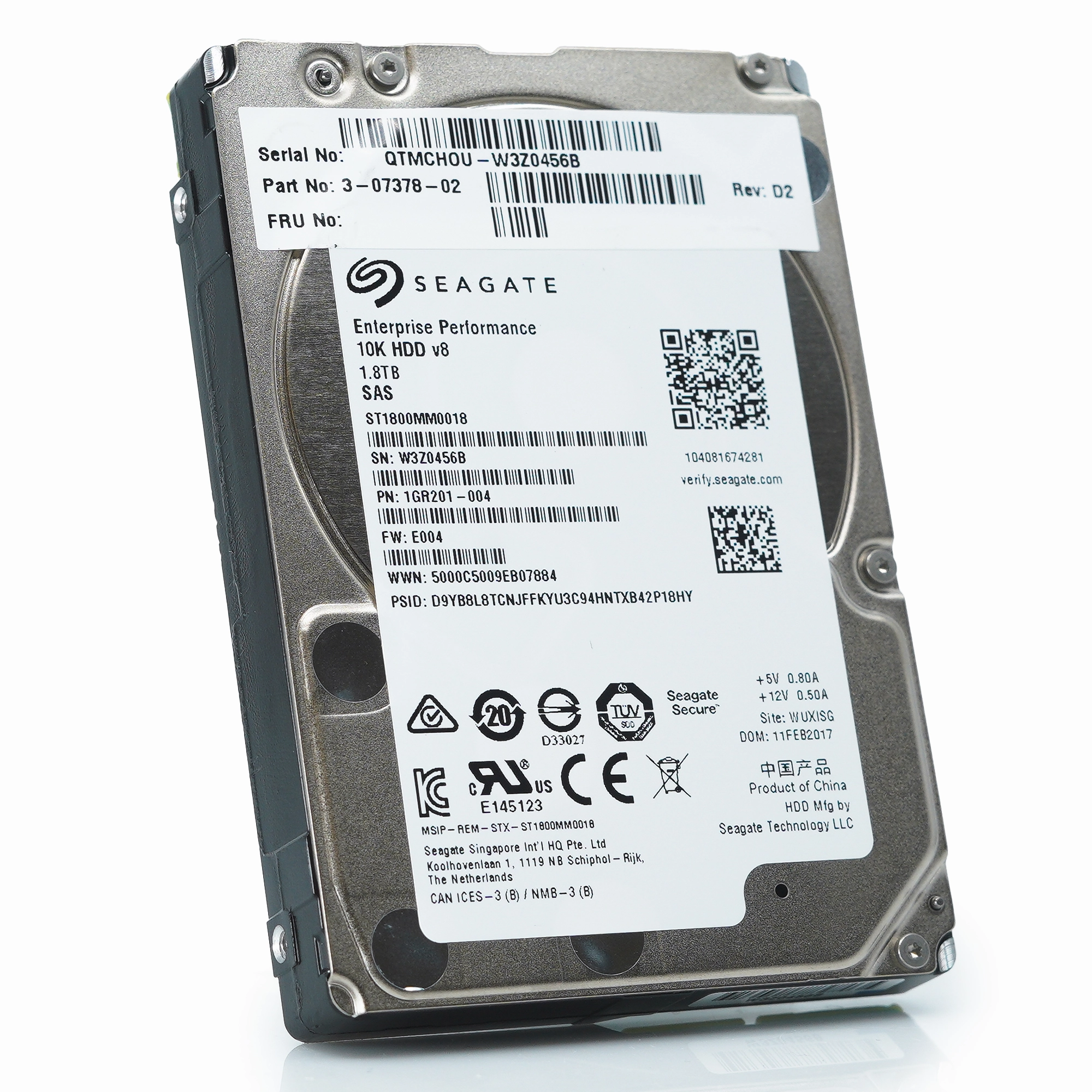 Seagate Enterprise Performance ST1800MM0018 1.8TB 10K RPM SAS 12Gb/s 512e 128MB 2.5" HDD