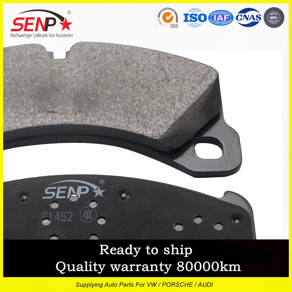 SENP Genuine Quality Semi Metallic Ceramic Auto Brake Pads
