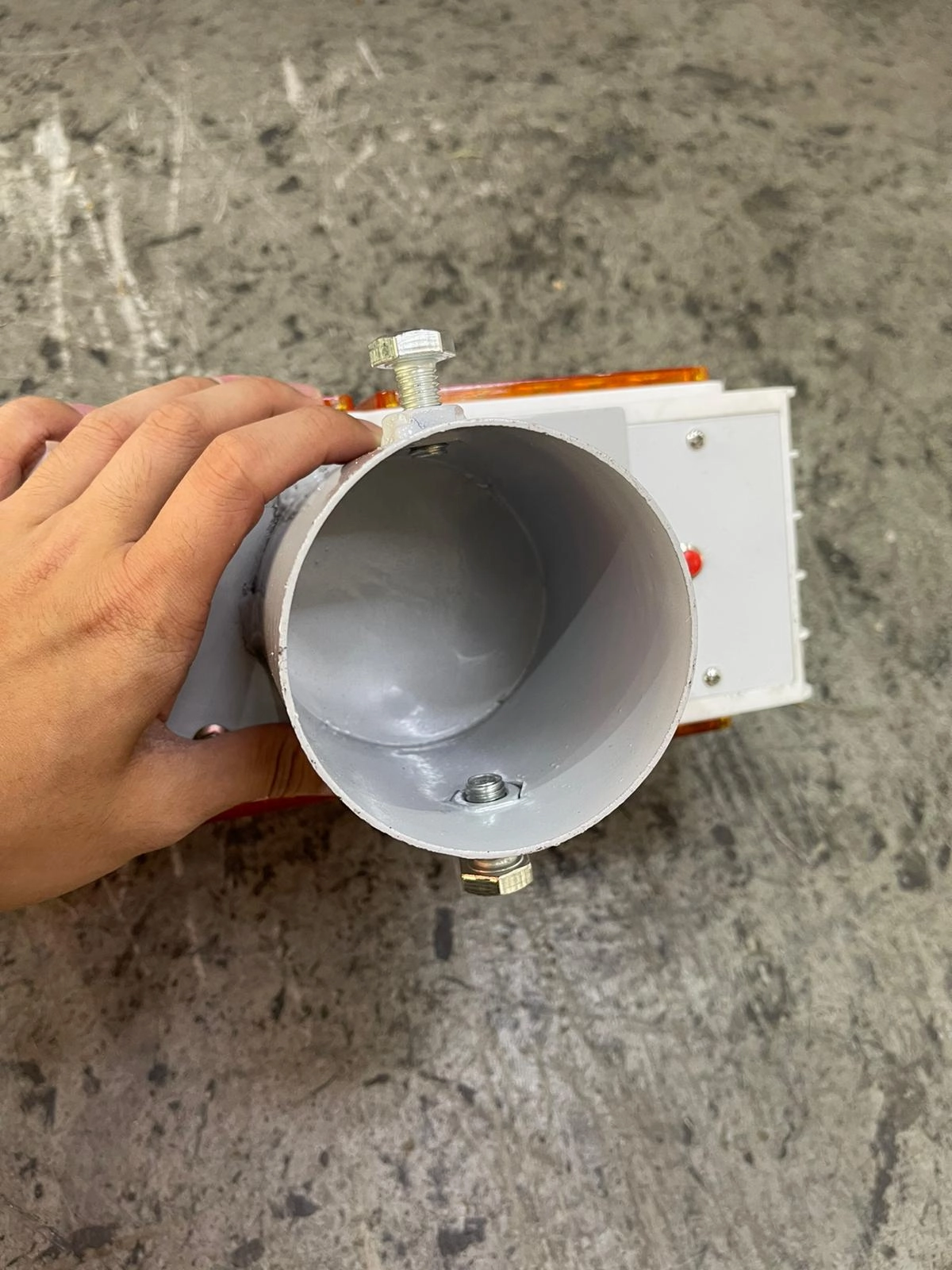 Solar Led Warning Light (Yellow) For Construction Site Use | Model : RL-YM-WL-SQ