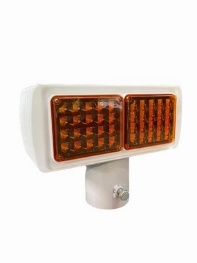 Solar Led Warning Light (Yellow) For Construction Site Use | Model : RL-YM-WL-SQ