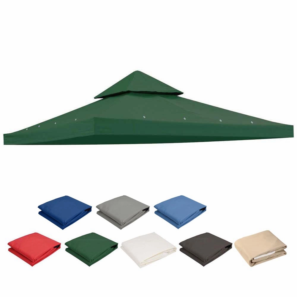 TheLAShop 10x10 ft Dual-tier Gazebo Canopy Replacement Top