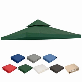 TheLAShop 10x10 ft Dual-tier Gazebo Canopy Replacement Top