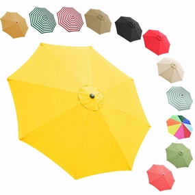 TheLAShop 8ft 8-Rib Patio Market Umbrella Replacement Canopy