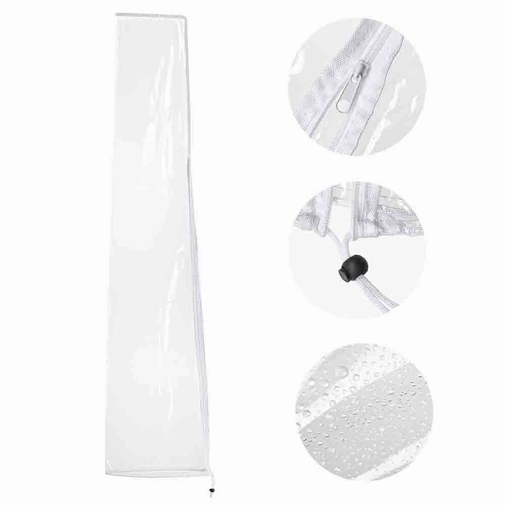 TheLAShop 8ft Outdoor Umbrella Cover with Zipper 56 in. Transparent