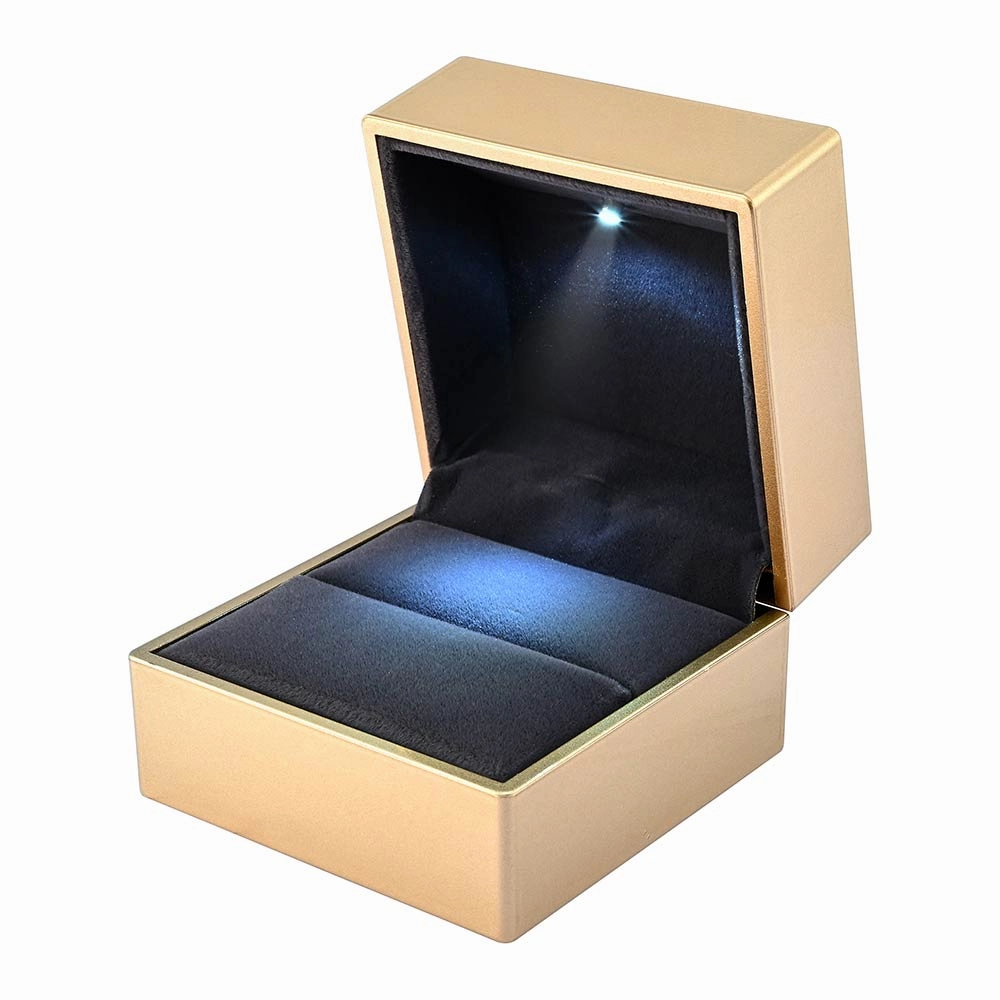 TheLAShop Double-Ring Box with Light for Engagement Wedding Birthday