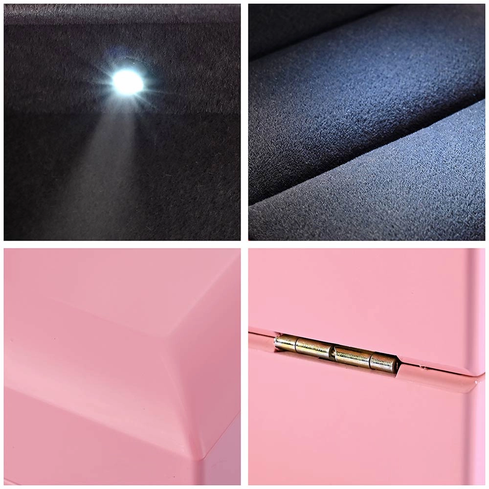 TheLAShop Double-Ring Box with Light for Engagement Wedding Birthday