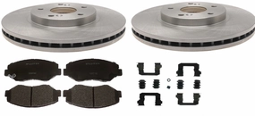 Toyota Prius brake pad rotor Kit 2004-2009 Front with ceramic pads & hardware