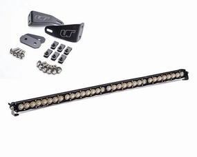 Toyota Tundra 2014-2021 Hood Grill Light Bar Bracket w/Baja Designs 40 Inch Wide Driving Pattern S8 Series LED Light Bar