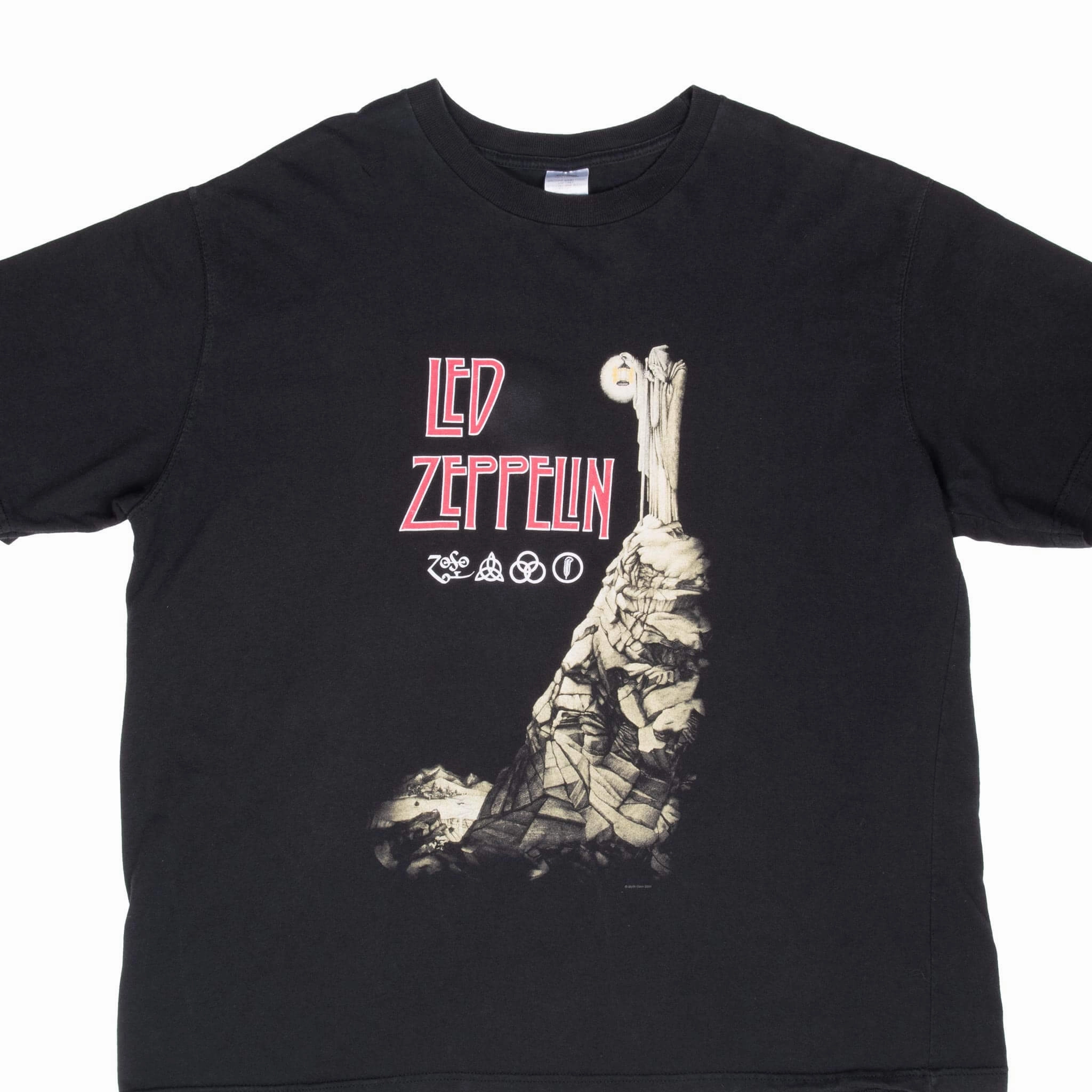 VINTAGE LED ZEPPLIN 2001 BLACK TEE SHIRT 2XL