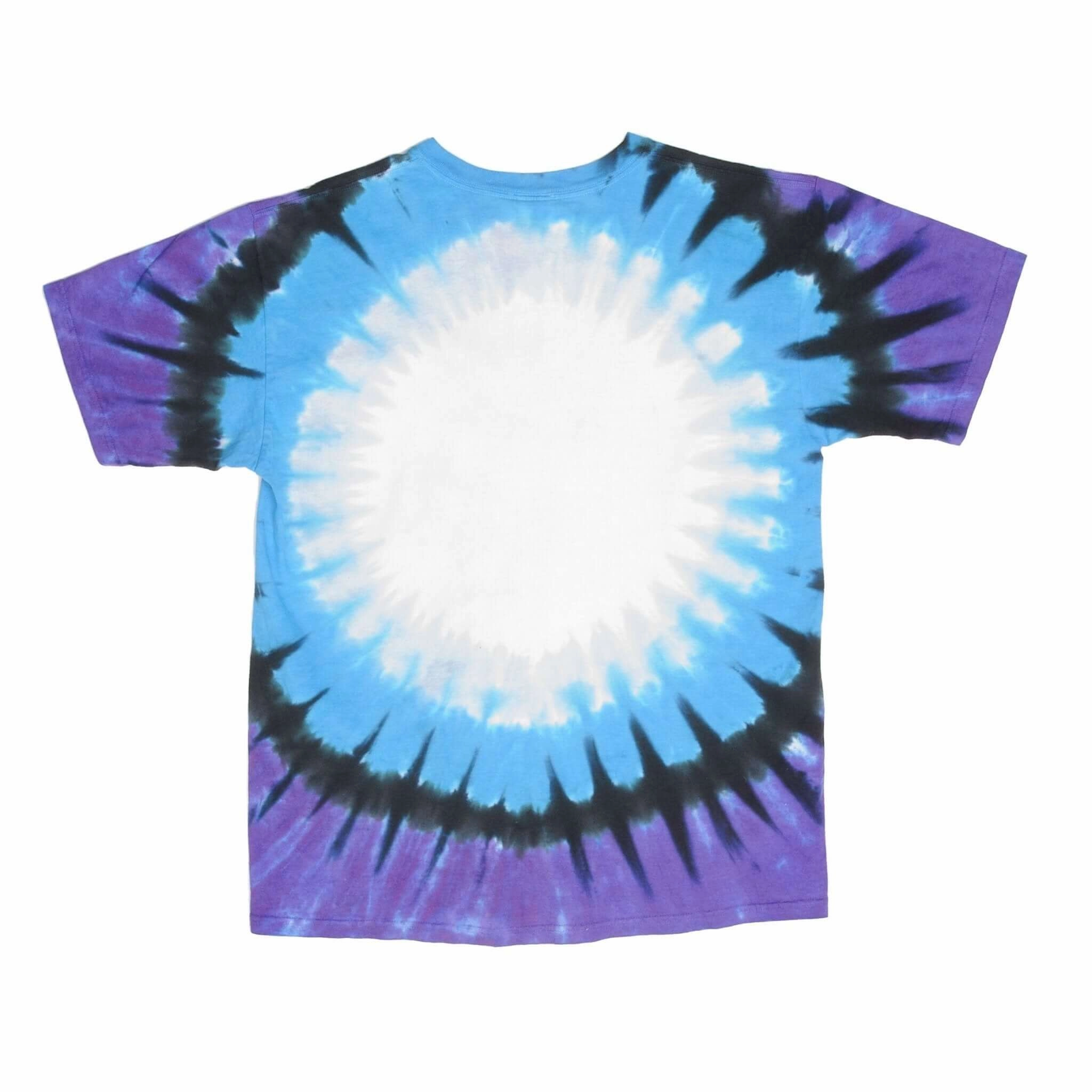 VINTAGE TIE DYE LED ZEPPELIN TEE SHIRT 1990S LIQUID BLUE SIZE LARGE